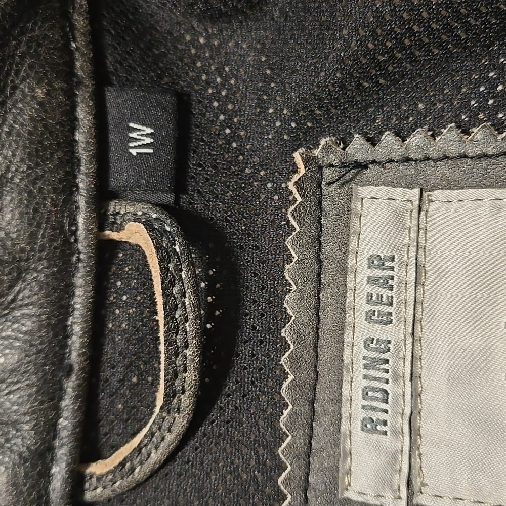 Harley-Davidson Leather Jacket Size 1W Unique Distressed Black Yellow Ivory - Picture 12 of 15